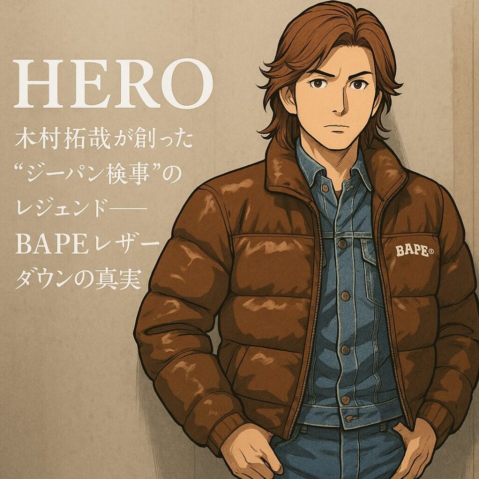 エイプレザーダウンジャケットHERO 木村拓哉シープスキン