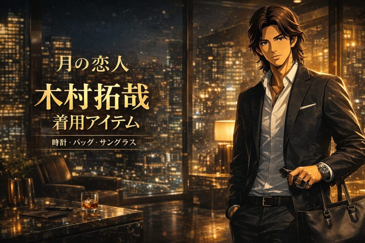 月の恋人 木村拓哉の着用アイテム 時計 バッグ サングラスを紹介する記事アイキャッチ